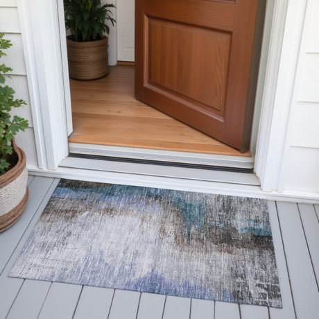 Addison Chantille ACN2041 Abstract Machine Made Transitional Brown Rug