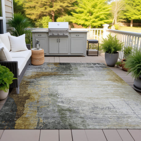 Addison Chantille ACN2041 Abstract Machine Made Transitional Chocolate Rug