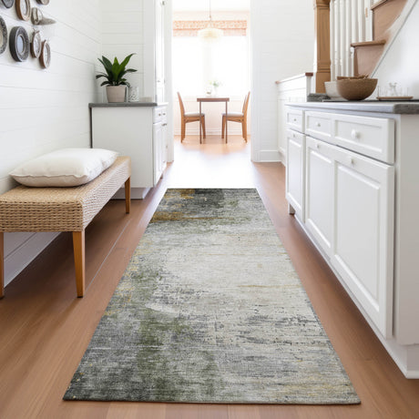 Addison Chantille ACN2041 Abstract Machine Made Transitional Chocolate Rug