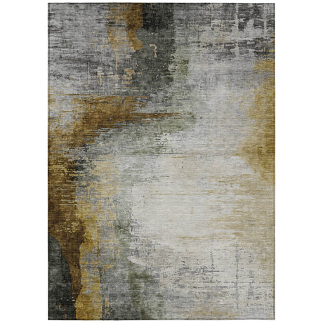 Addison Chantille ACN2041 Abstract Machine Made Transitional Chocolate Rug