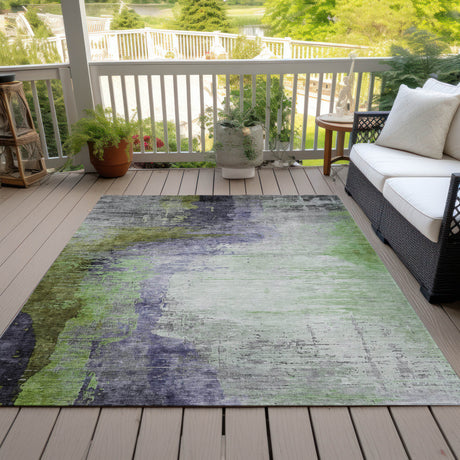Addison Chantille ACN2041 Abstract Machine Made Transitional Plum Rug