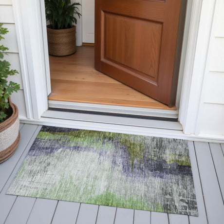 Addison Chantille ACN2041 Abstract Machine Made Transitional Plum Rug