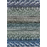 Addison Chantille ACN2042 Geometric Machine Made Transitional Blue Rug