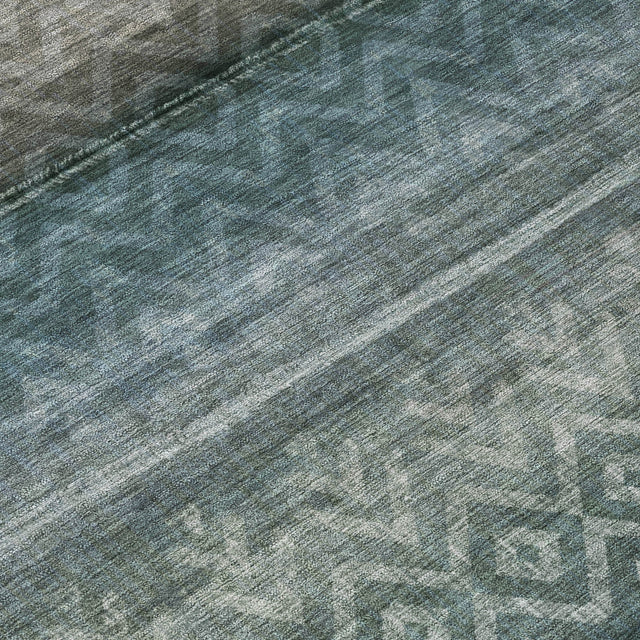 Addison Chantille ACN2042 Geometric Machine Made Transitional Blue Rug