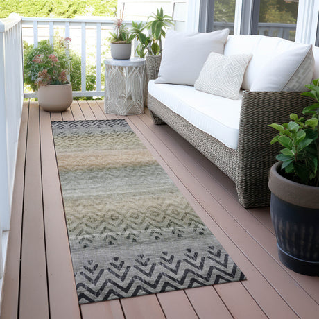 Addison Chantille ACN2042 Geometric Machine Made Transitional Gray Rug