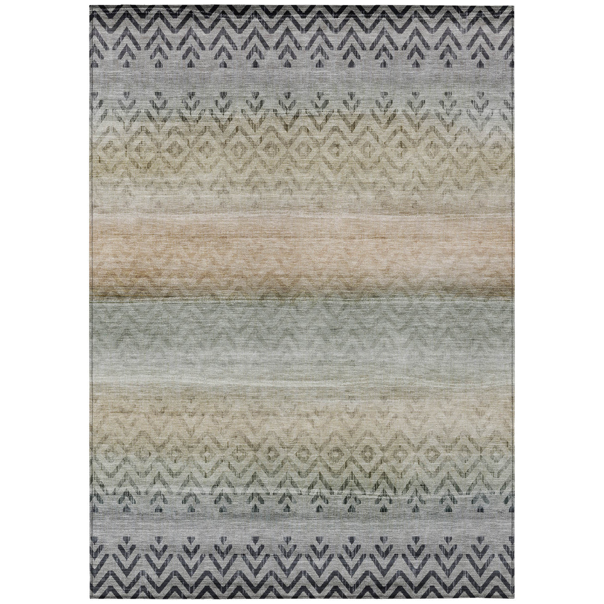 Addison Chantille ACN2042 Geometric Machine Made Transitional Gray Rug