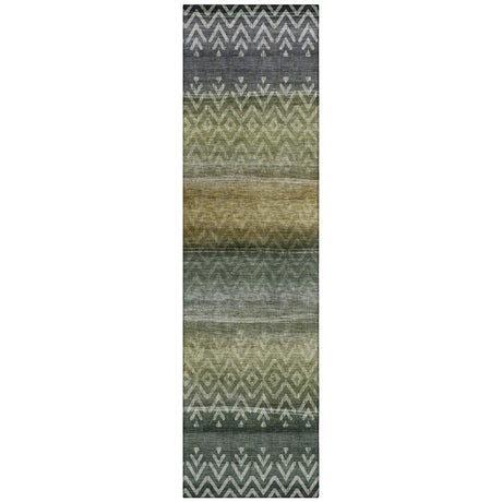 Addison Chantille ACN2042 Geometric Machine Made Transitional Green Rug