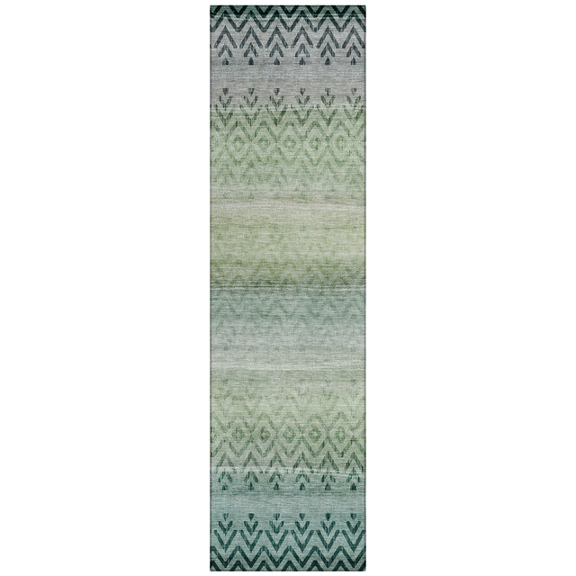 Addison Chantille ACN2042 Geometric Machine Made Transitional Teal Rug