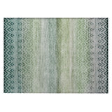 Addison Chantille ACN2042 Geometric Machine Made Transitional Teal Rug
