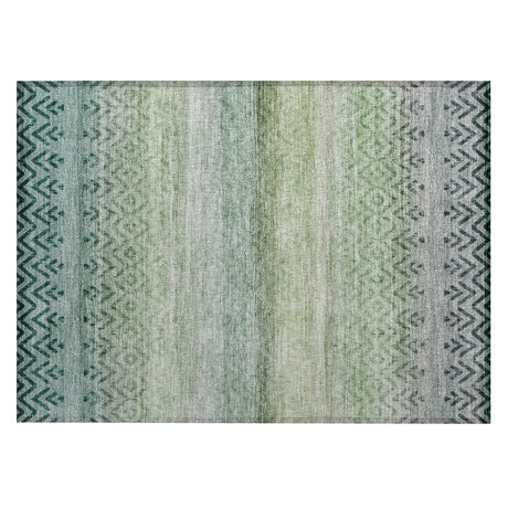 Addison Chantille ACN2042 Geometric Machine Made Transitional Teal Rug