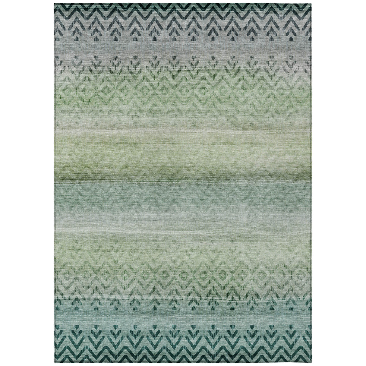 Addison Chantille ACN2042 Geometric Machine Made Transitional Teal Rug