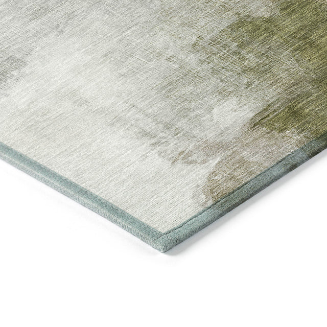 Addison Chantille ACN2043 Abstract Machine Made Transitional Green Rug