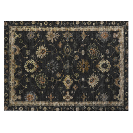 Addison Chantille ACN2045 Global Machine Made Traditional Black Rug