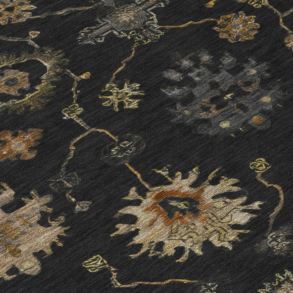Addison Chantille ACN2045 Global Machine Made Traditional Black Rug