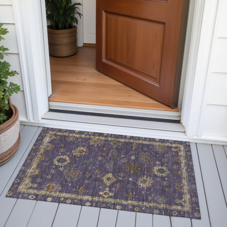 Addison Chantille ACN2045 Global Machine Made Traditional Eggplant Rug