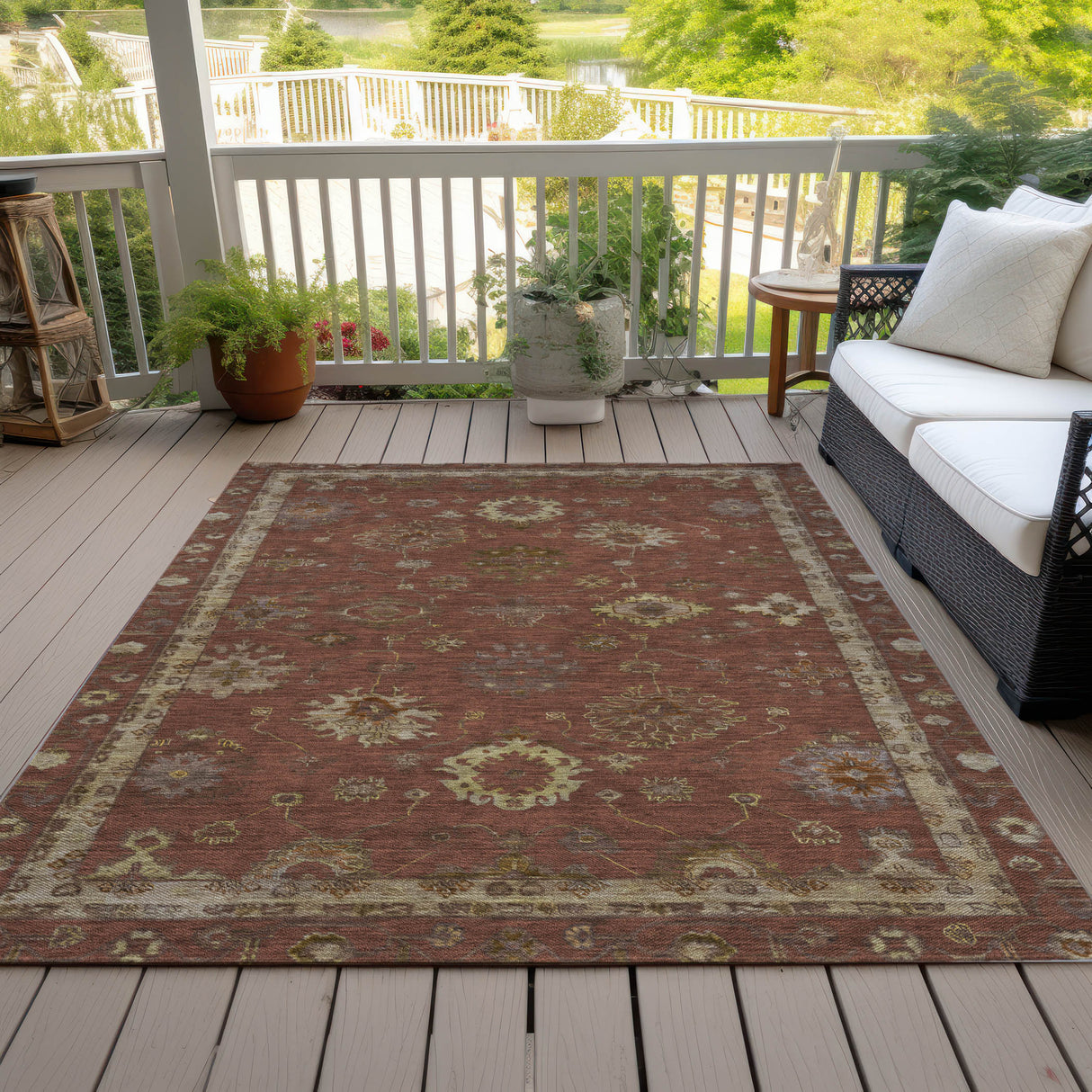 Addison Chantille ACN2045 Global Machine Made Traditional Paprika Rug