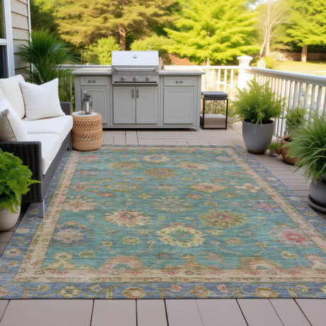 Addison Chantille ACN2045 Global Machine Made Traditional Teal Rug