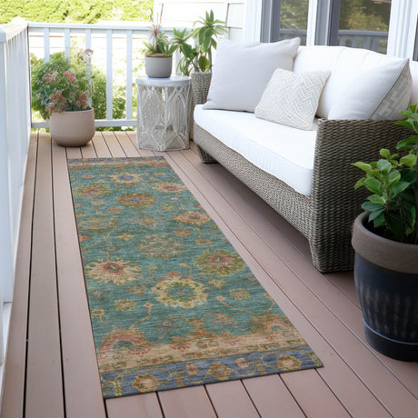 Addison Chantille ACN2045 Global Machine Made Traditional Teal Rug
