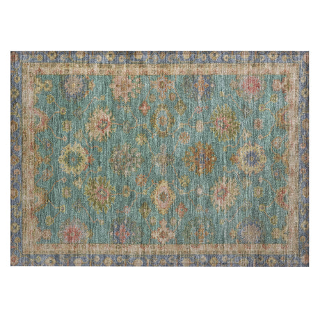 Addison Chantille ACN2045 Global Machine Made Traditional Teal Rug