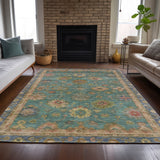 Addison Chantille ACN2045 Global Machine Made Traditional Teal Rug