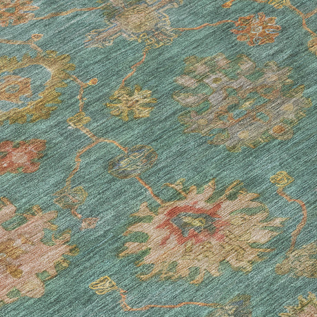 Addison Chantille ACN2045 Global Machine Made Traditional Teal Rug