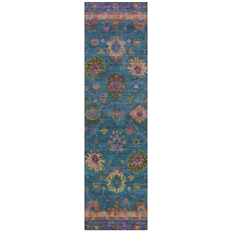 Addison Chantille ACN2046 Global Machine Made Traditional Teal Rug