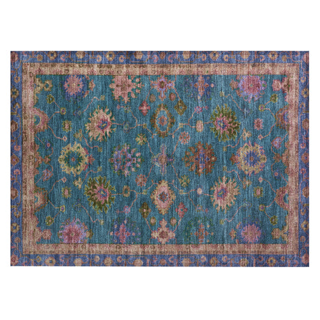 Addison Chantille ACN2046 Global Machine Made Traditional Teal Rug