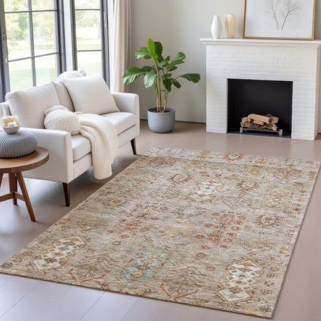 Addison Chantille ACN2047 Global Machine Made Traditional Beige Rug