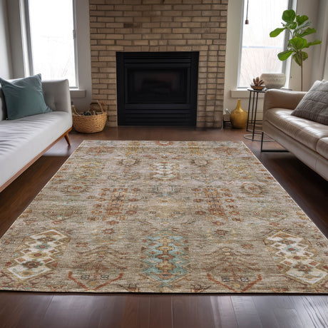 Addison Chantille ACN2047 Global Machine Made Traditional Beige Rug