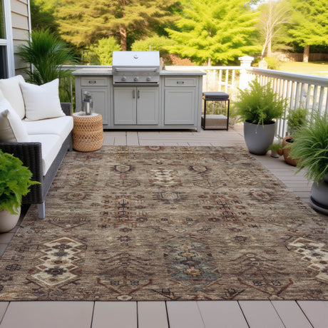 Addison Chantille ACN2047 Global Machine Made Traditional Brown Rug
