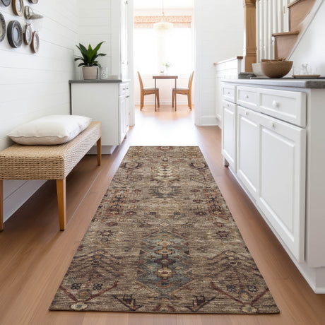 Addison Chantille ACN2047 Global Machine Made Traditional Brown Rug
