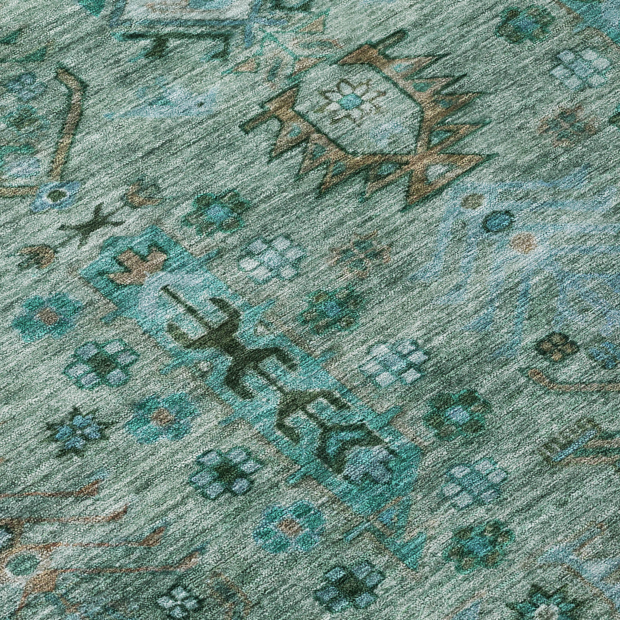 Addison Chantille ACN2047 Global Machine Made Traditional Green Rug