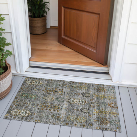 Addison Chantille ACN2047 Global Machine Made Traditional Pewter Rug