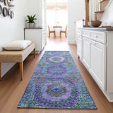 Addison Chantille ACN2049 Panel Machine Made Transitional Blue Rug
