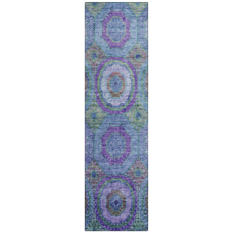 Addison Chantille ACN2049 Panel Machine Made Transitional Blue Rug