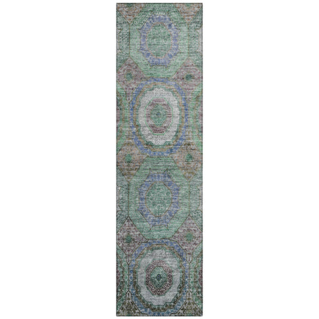 Addison Chantille ACN2049 Panel Machine Made Transitional Green Rug