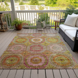 Addison Chantille ACN2049 Panel Machine Made Transitional Orange Rug