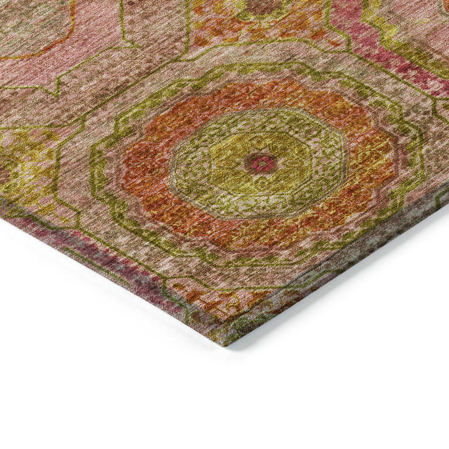 Addison Chantille ACN2049 Panel Machine Made Transitional Orange Rug