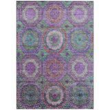 Addison Chantille ACN2049 Panel Machine Made Transitional Purple Rug