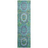 Addison Chantille ACN2049 Panel Machine Made Transitional Teal Rug