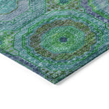 Addison Chantille ACN2049 Panel Machine Made Transitional Teal Rug
