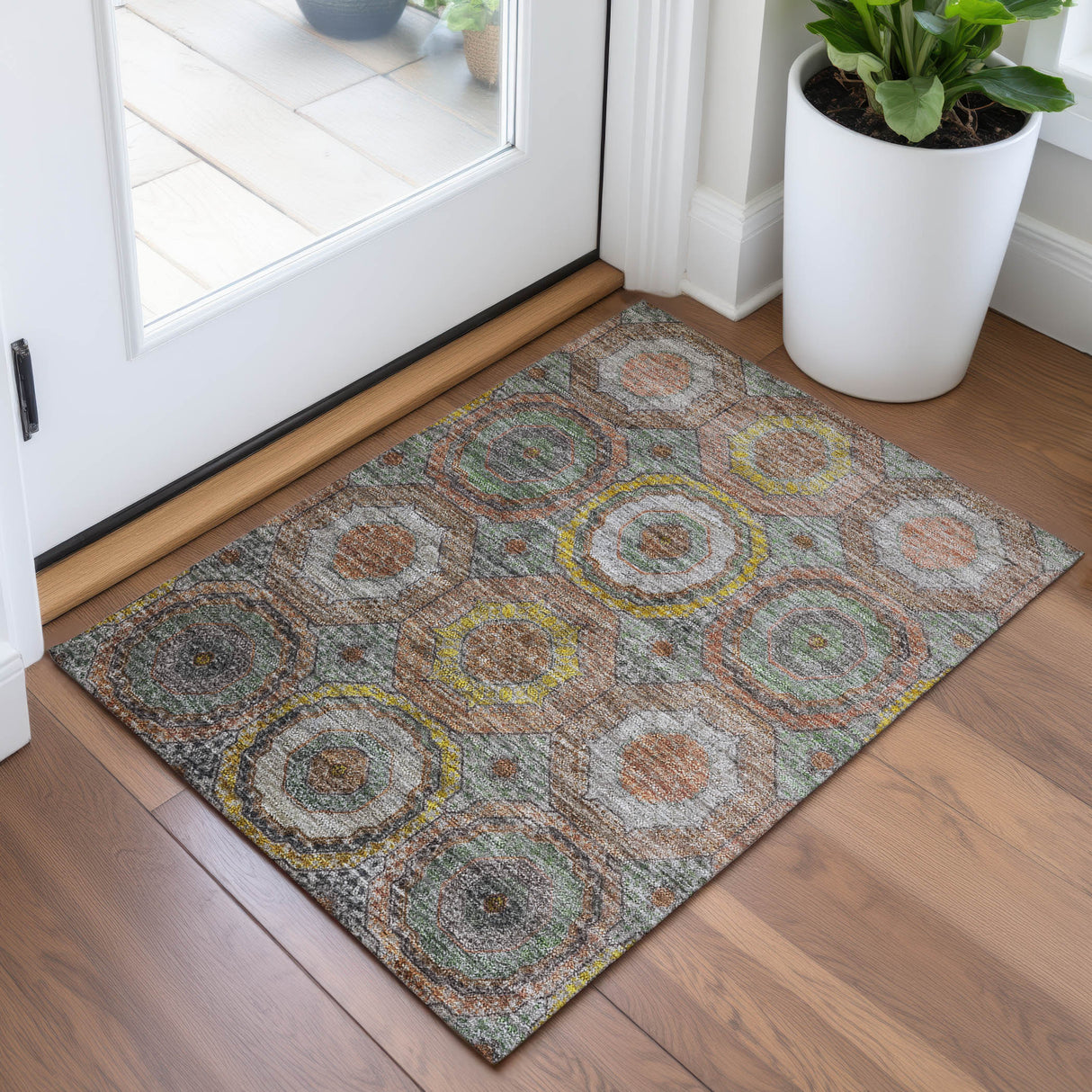 Addison Chantille ACN2050 Panel Machine Made Transitional Sage Rug