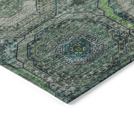 Addison Chantille ACN2050 Panel Machine Made Transitional Teal Rug
