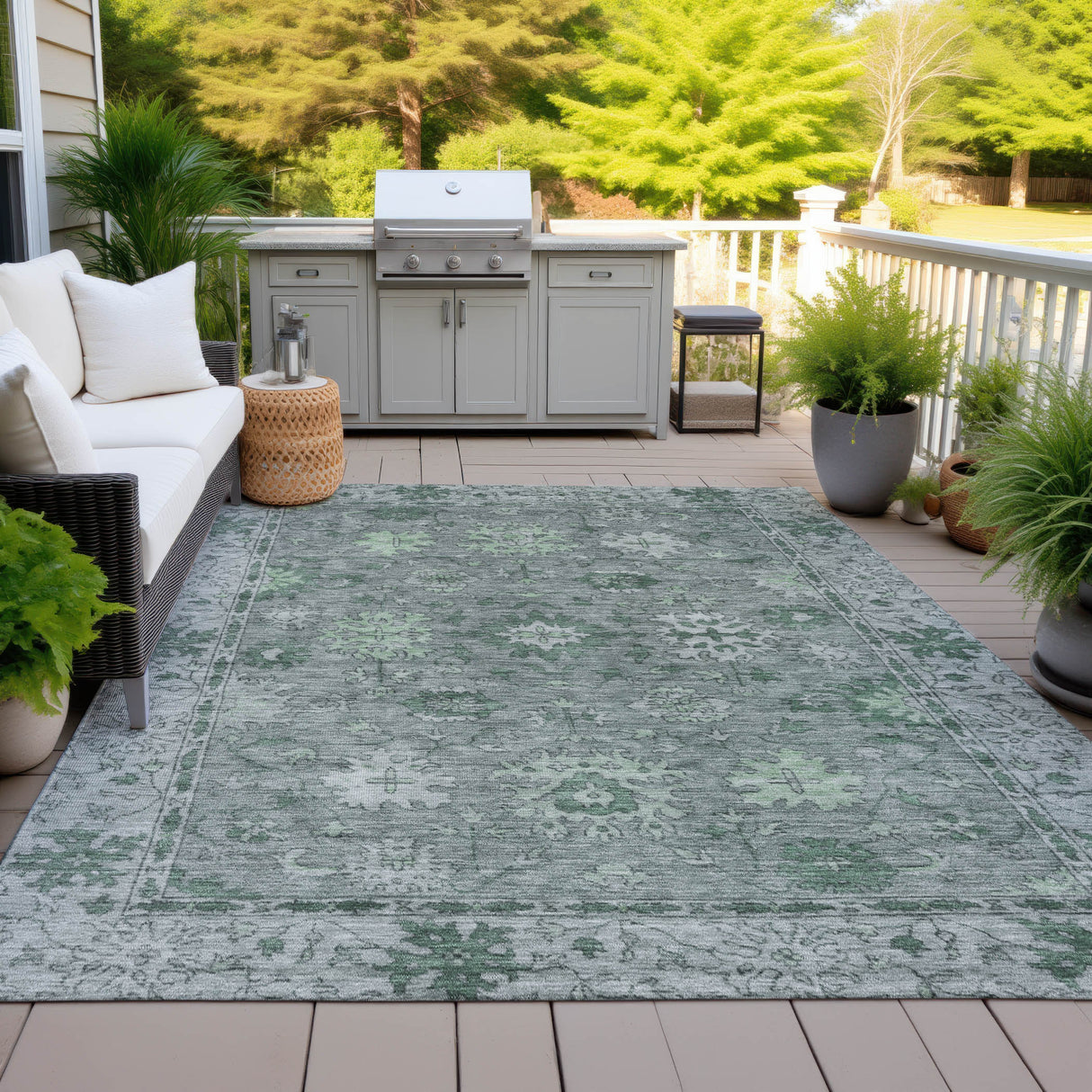 Addison Chantille ACN2051 Global Machine Made Traditional Aloe Rug