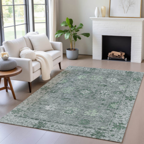 Addison Chantille ACN2051 Global Machine Made Traditional Aloe Rug