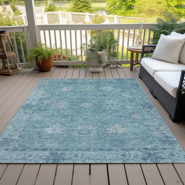 Addison Chantille ACN2051 Global Machine Made Traditional Teal Rug