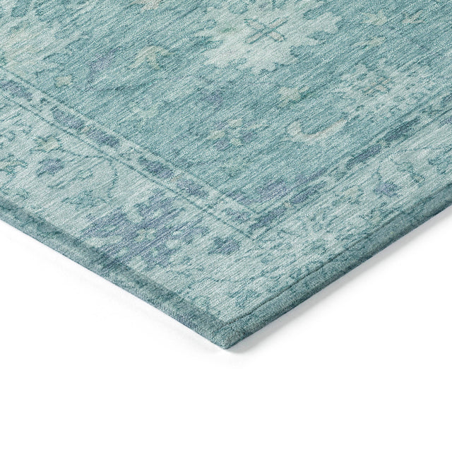 Addison Chantille ACN2051 Global Machine Made Traditional Teal Rug