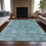 Addison Chantille ACN2051 Global Machine Made Traditional Teal Rug