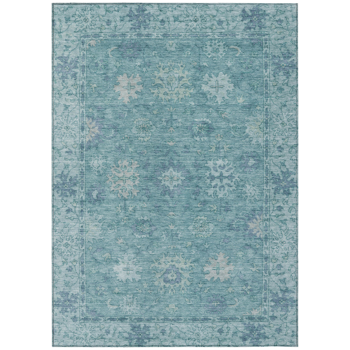 Addison Chantille ACN2051 Global Machine Made Traditional Teal Rug