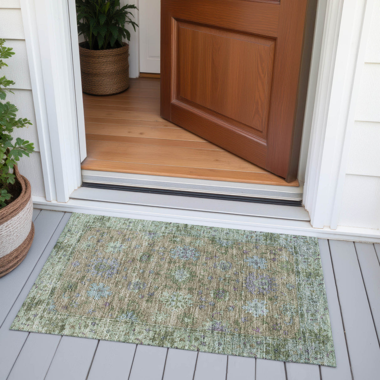 Addison Chantille ACN2052 Global Machine Made Traditional Brown Rug